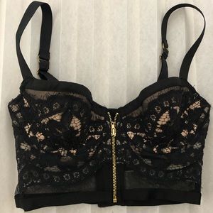 VICTORIA’S SECRET LINED DEMI BUSTE BLACK LACE